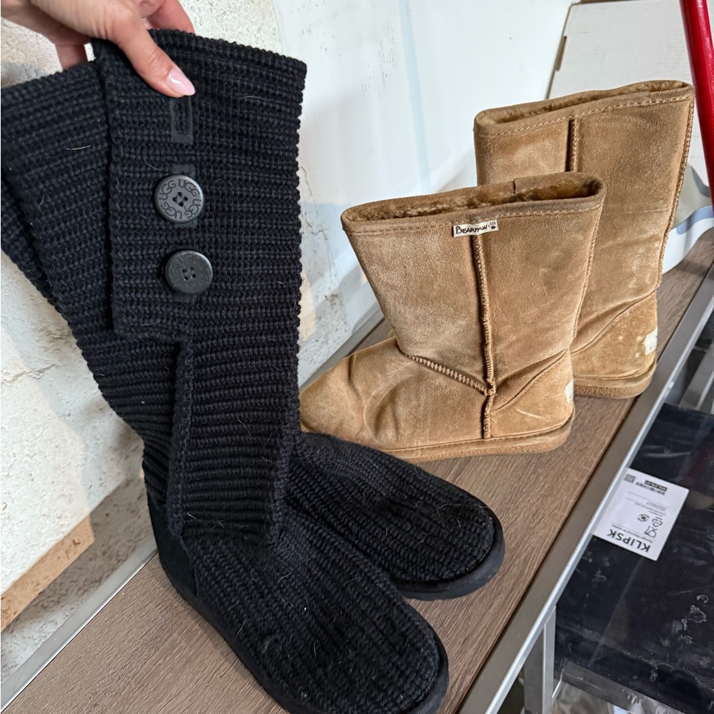 UGG Black Knit Boots